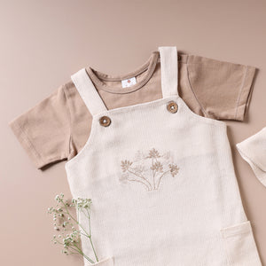 Poshaak Baby Dungree Set - Beige & Brown Image 02